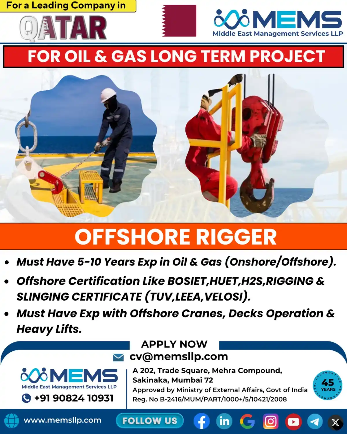 Offshore Rigger Job
