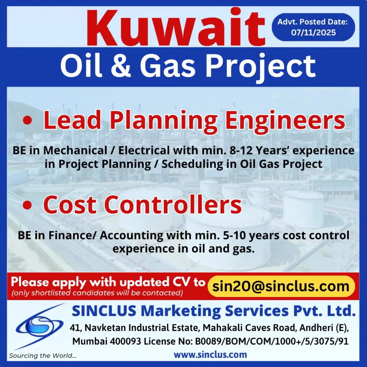 Kuwait Oil & Gas Jobs: Lead Planning & Cost Control