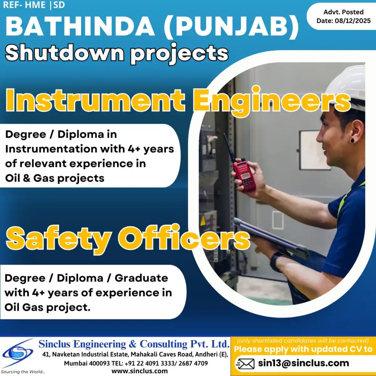 Instrument & Safety Jobs in Bathinda