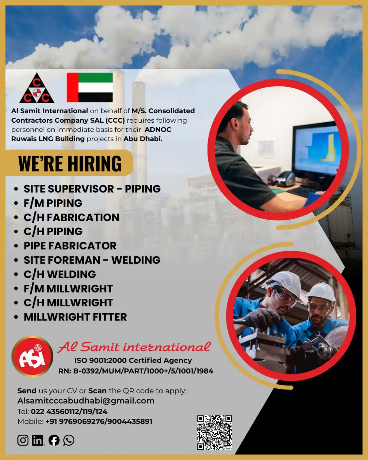 Urgent Abu Dhabi LNG Project Jobs