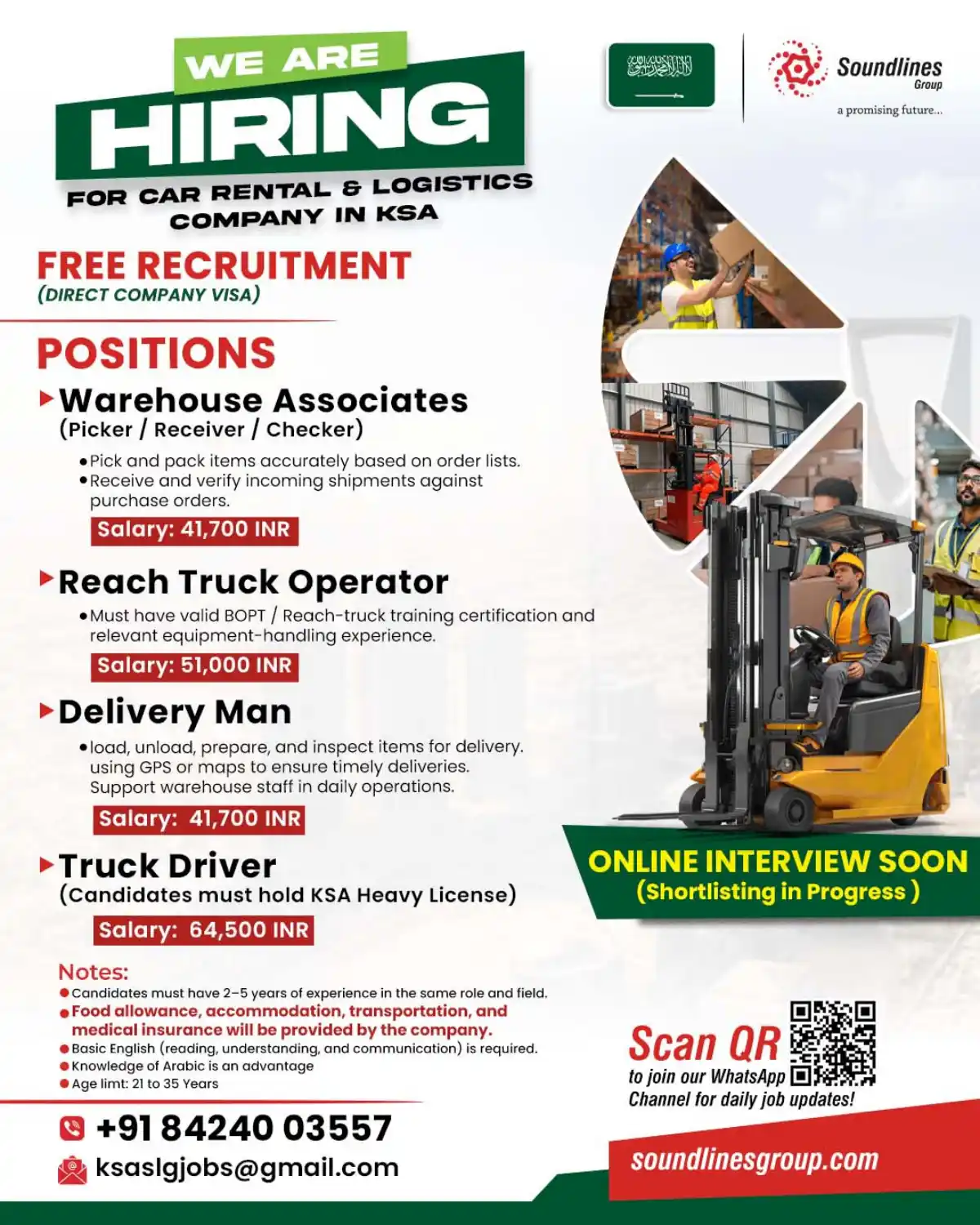 KSA Logistics Jobs – Direct Company Visa