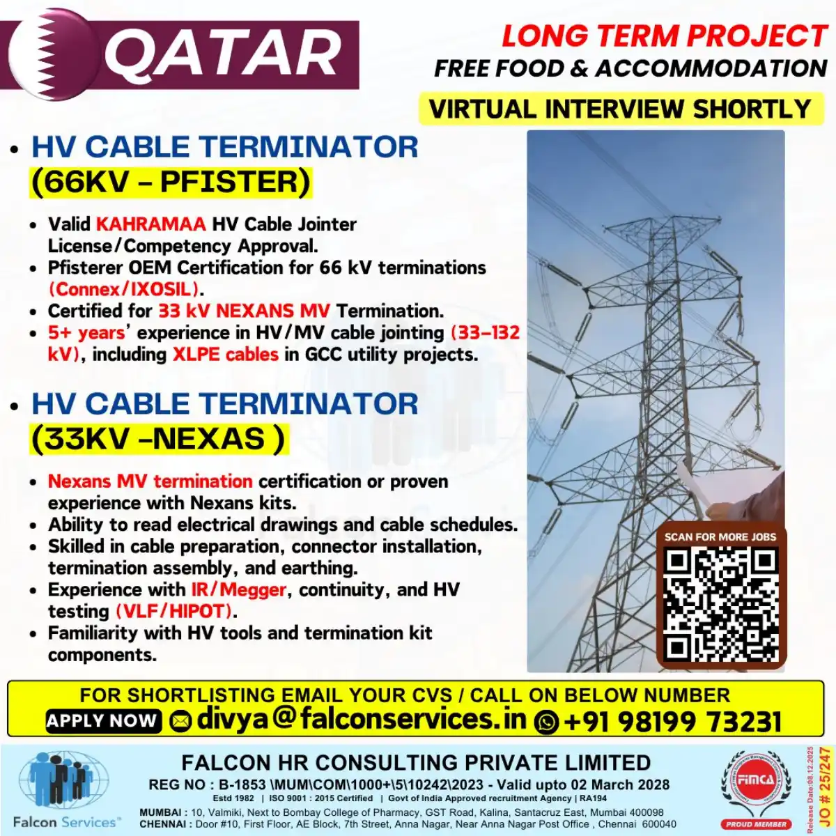 HV Cable Terminator – Qatar Project