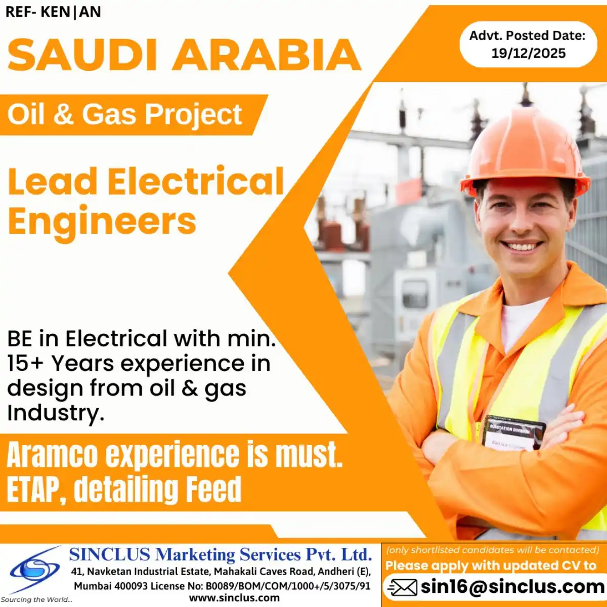 Lead Electrical Engineer – Saudi Arabia