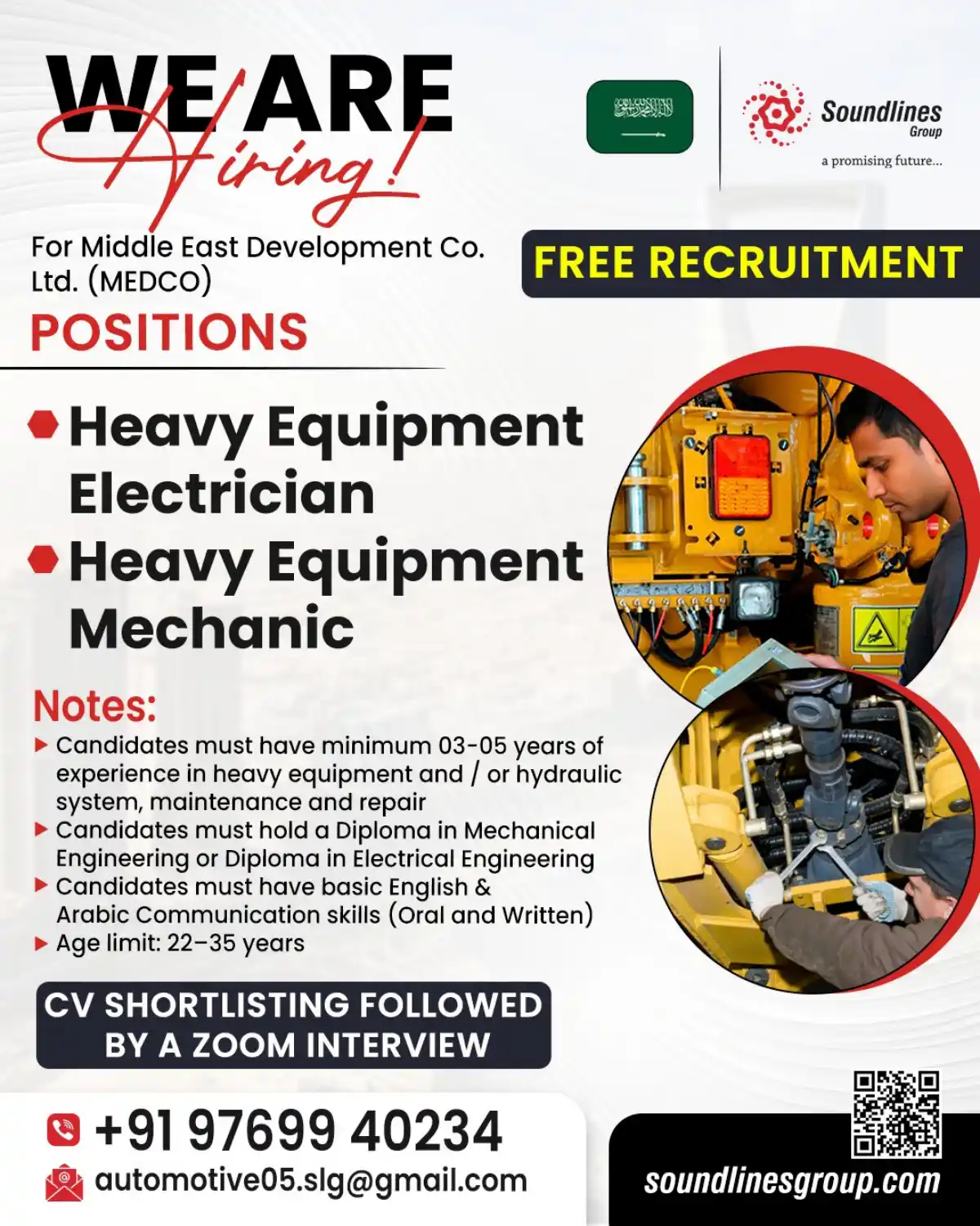 MEDCO Hiring: Heavy Equipment Electrician & Mechanic
