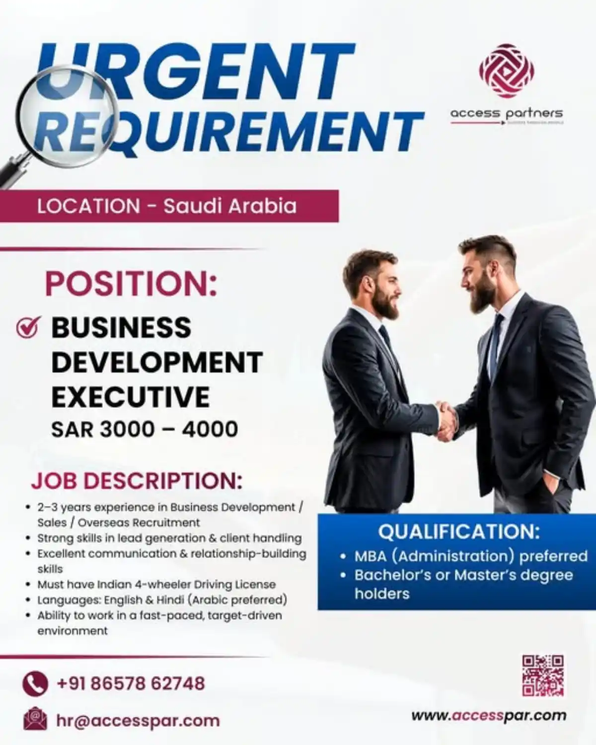 BDE Job in Saudi Arabia