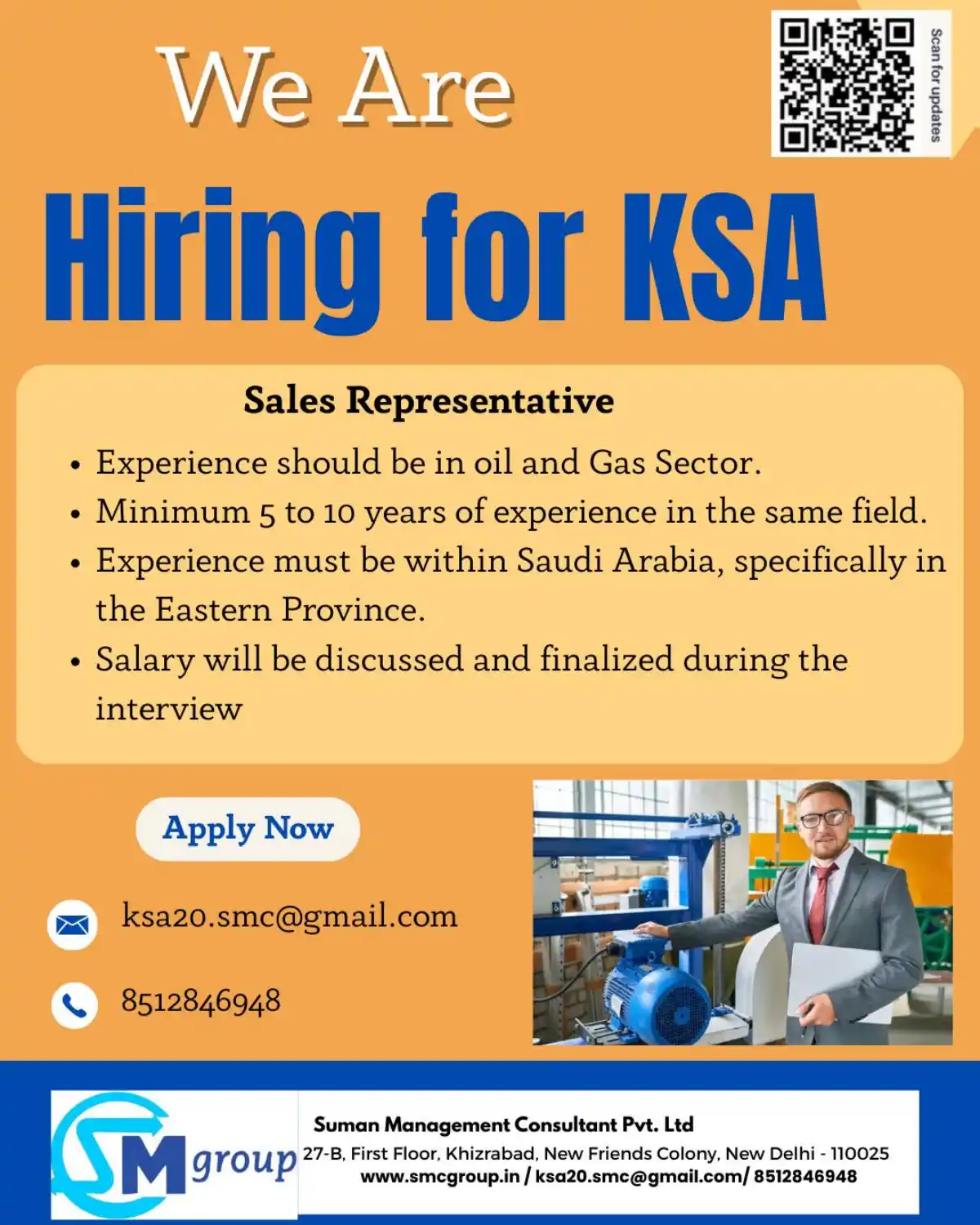 Sales Rep Job KSA