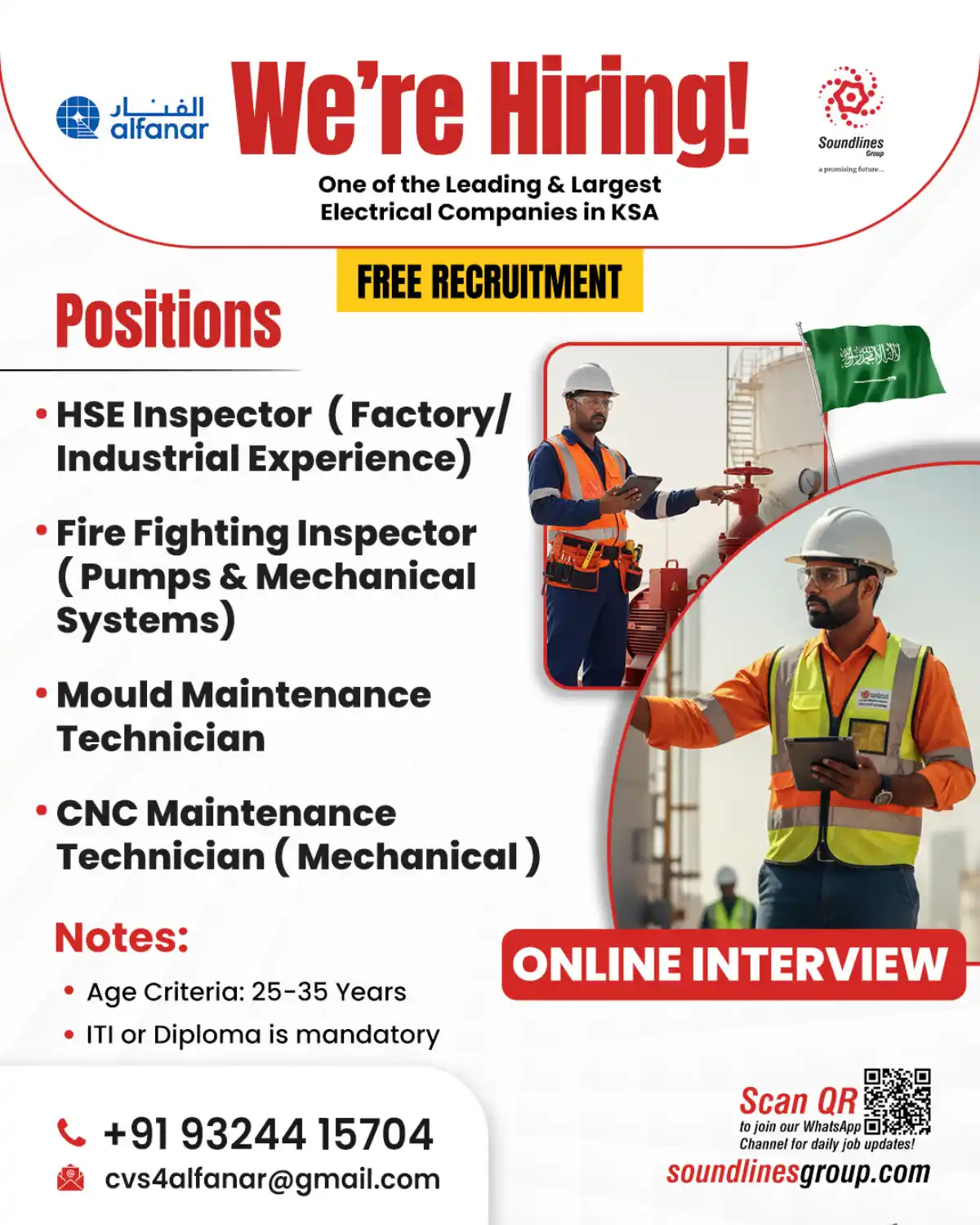 Alfanar Jobs: Free Recruitment in KSA