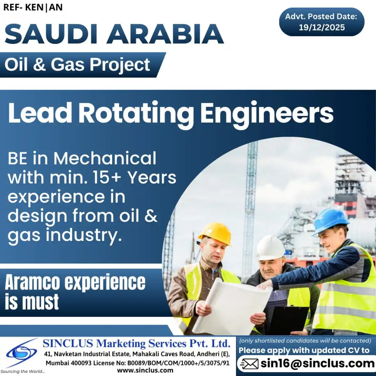 Lead Rotating Engineers – Saudi Arabia