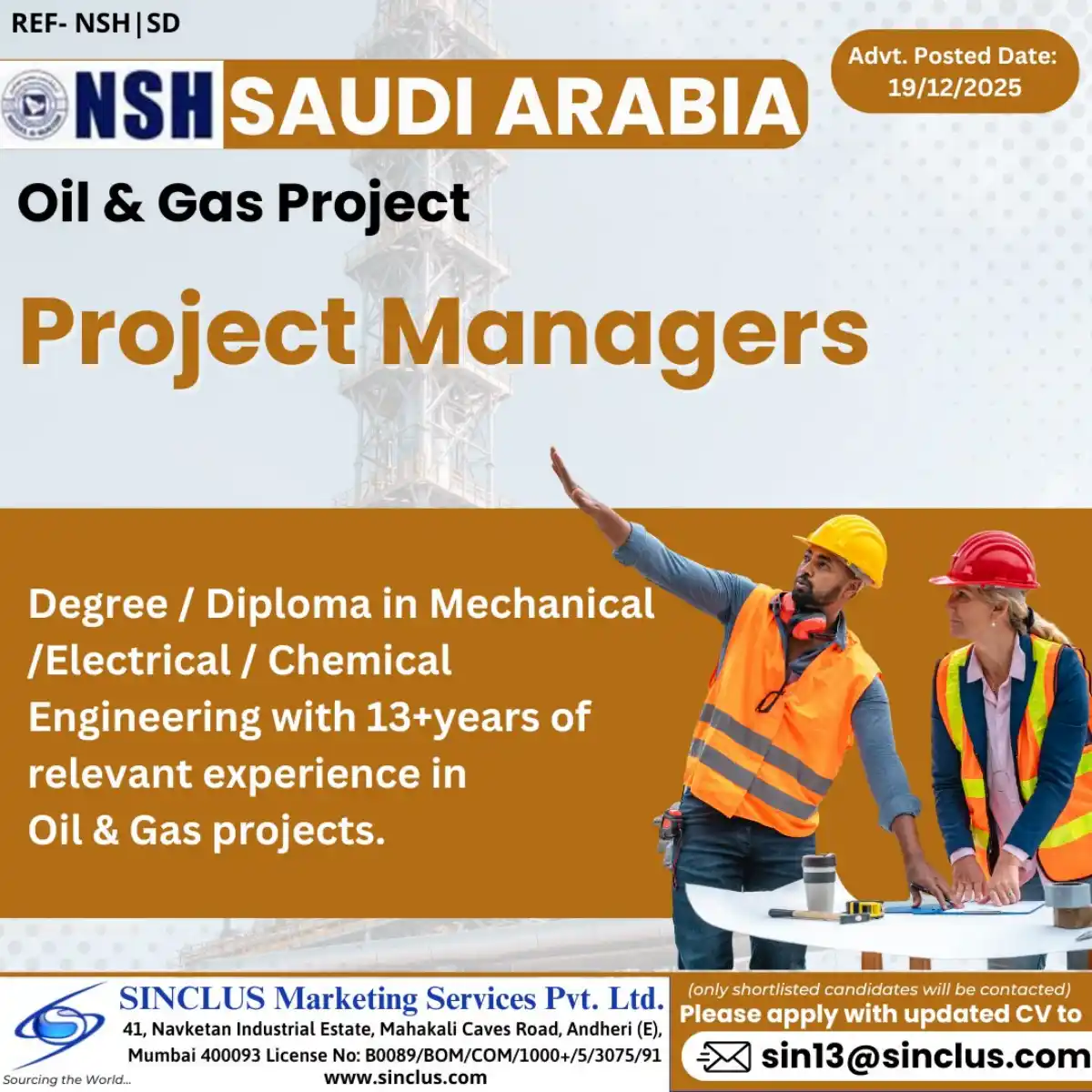 Project Manager – Saudi Arabia Oil & Gas