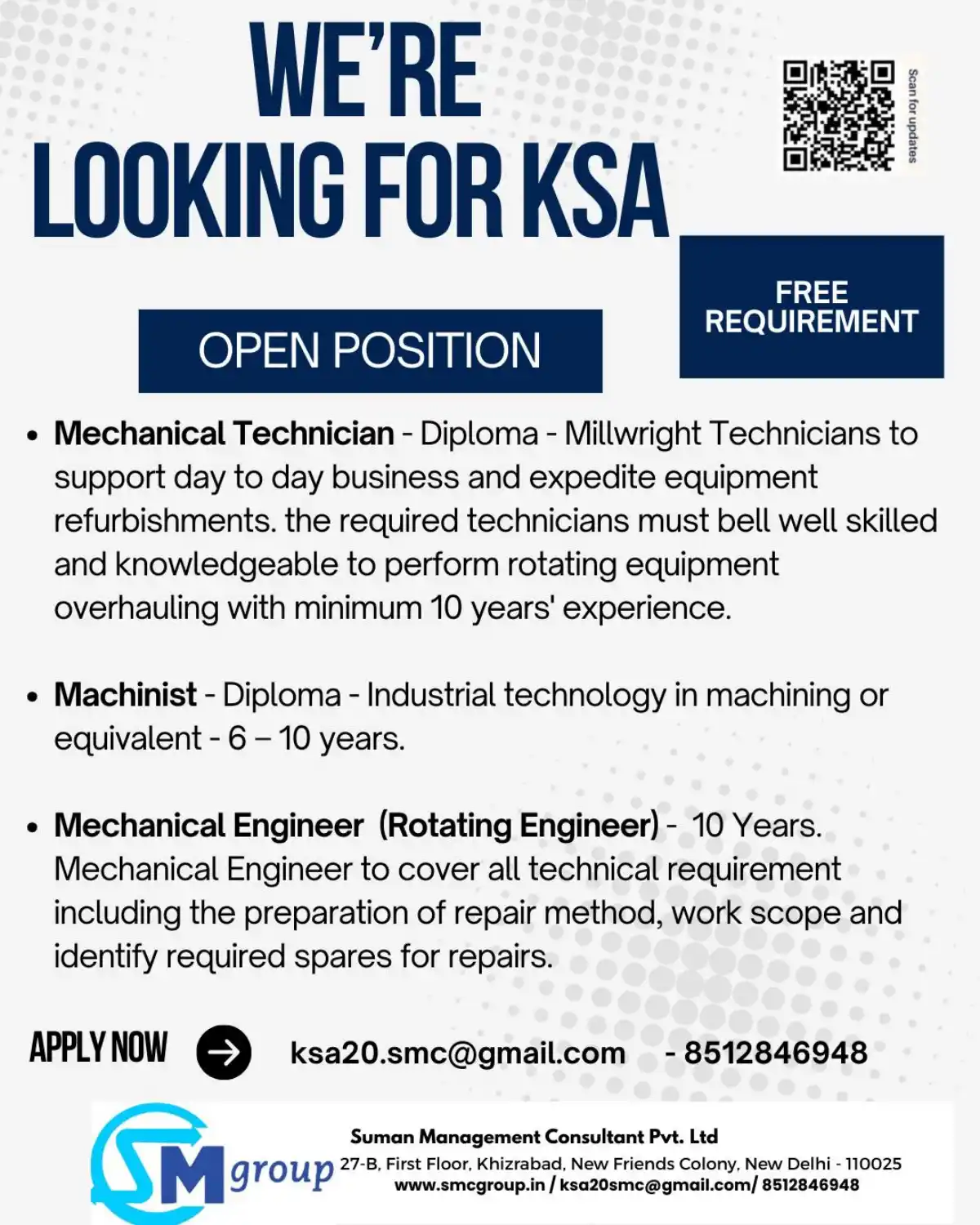 Mechanical Jobs in KSA – Hiring Now!