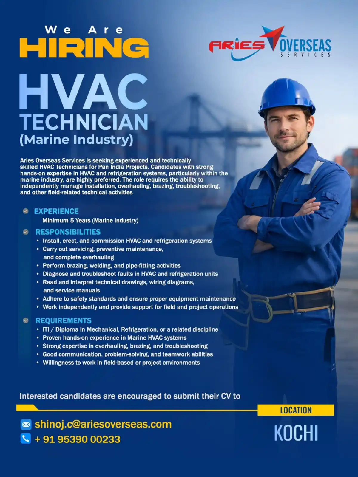 Marine HVAC Technician Job – Kochi