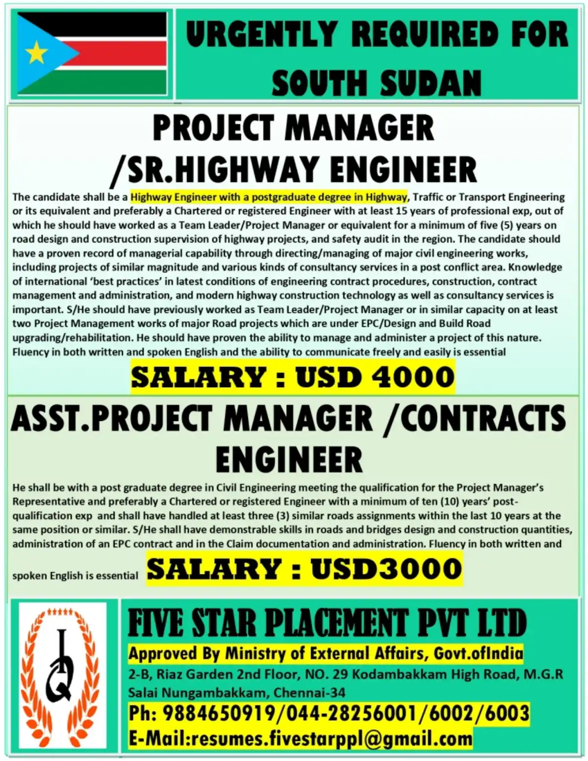 Project Manager Job in South Sudan