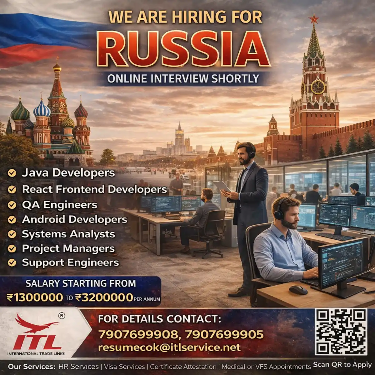 ITL Hiring IT Professionals for Russia