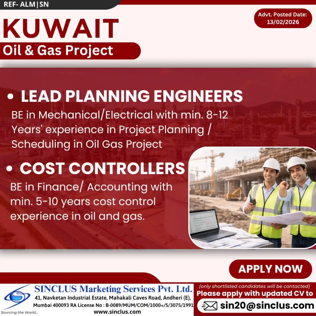 Lead Planning & Cost Control Jobs – Kuwait Oil & Gas
