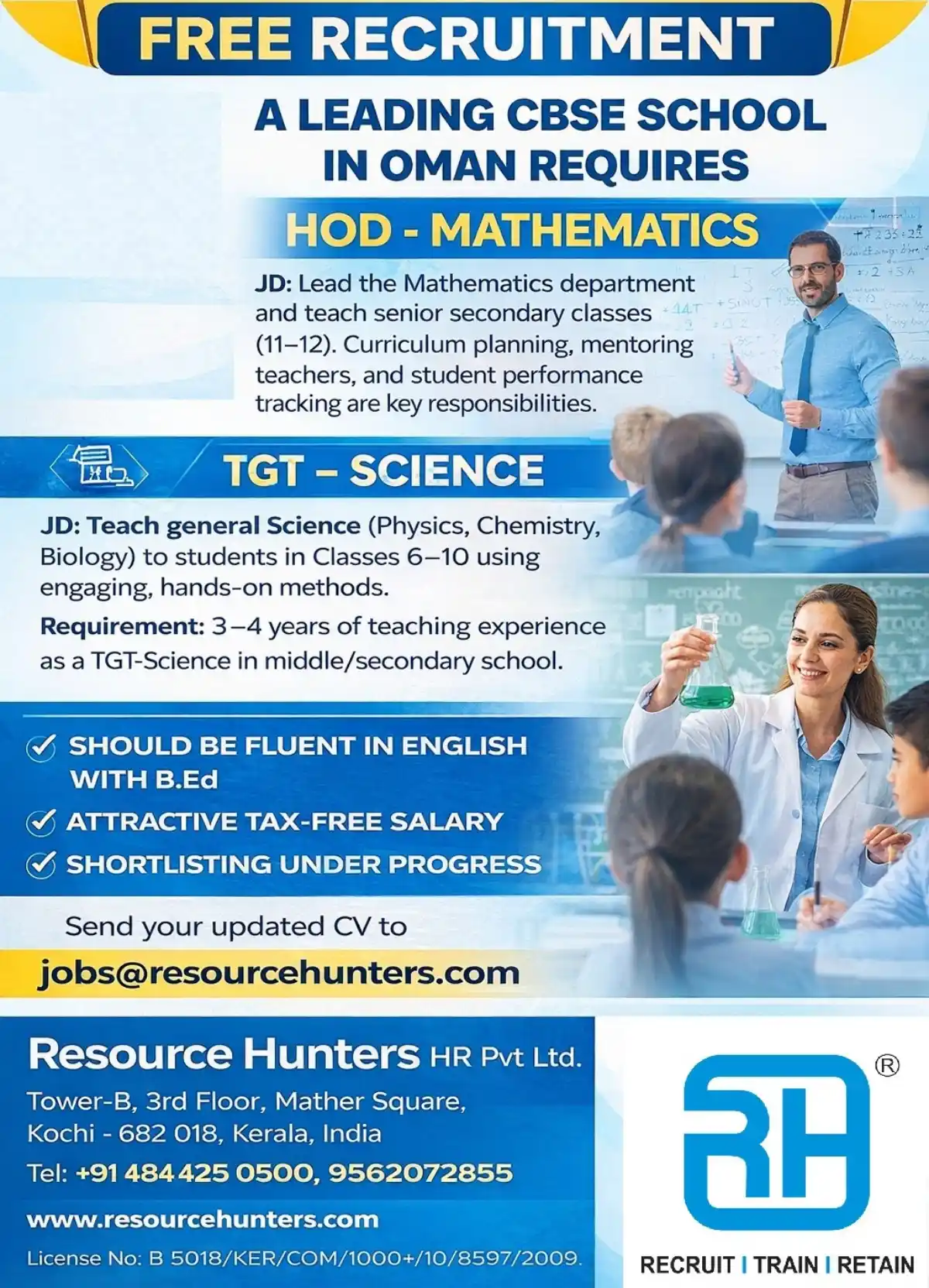 Math & Science Teachers Needed in Oman
