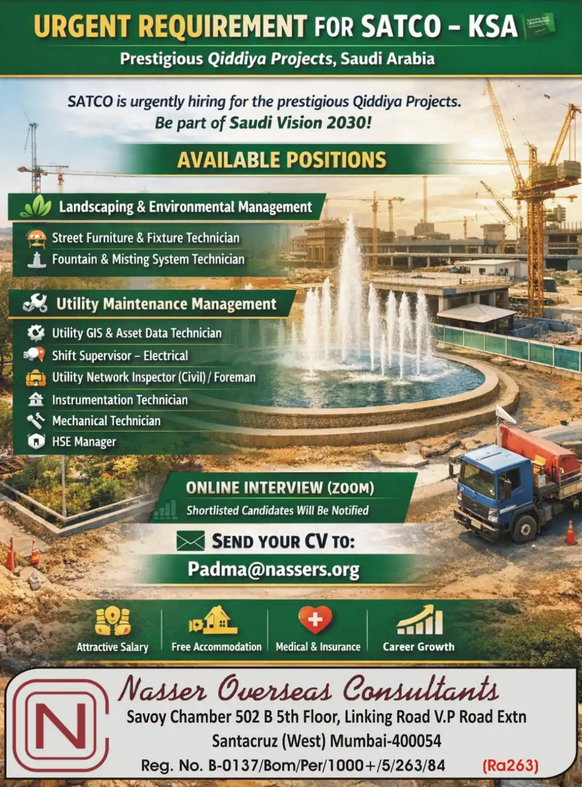 SATCO Qiddiya Projects Jobs