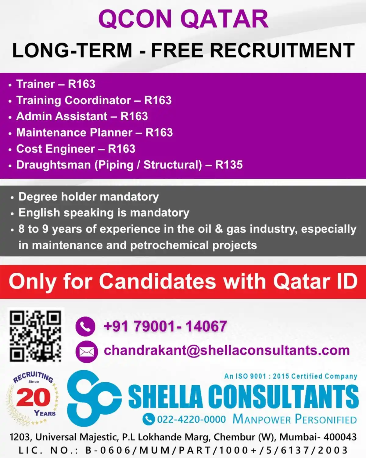 Oil & Gas Jobs Qatar 2025