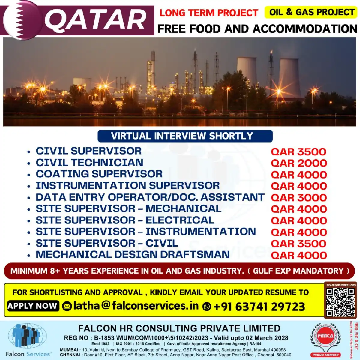 Jobs in Qatar – Oil & Gas Project