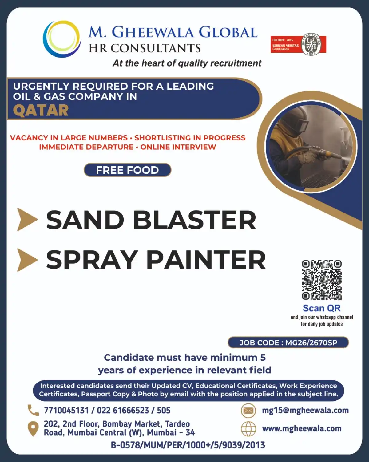 Sand Blasters & Spray Painters – Qatar