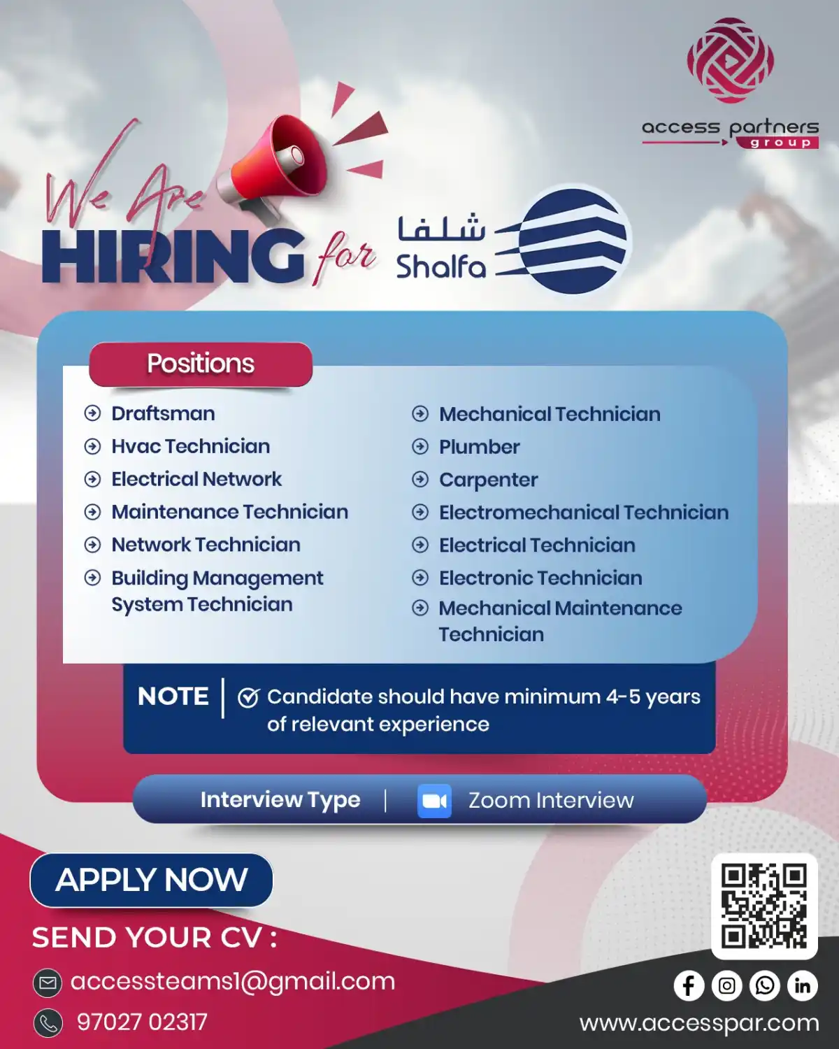 Technical Job Openings at Shalfa
