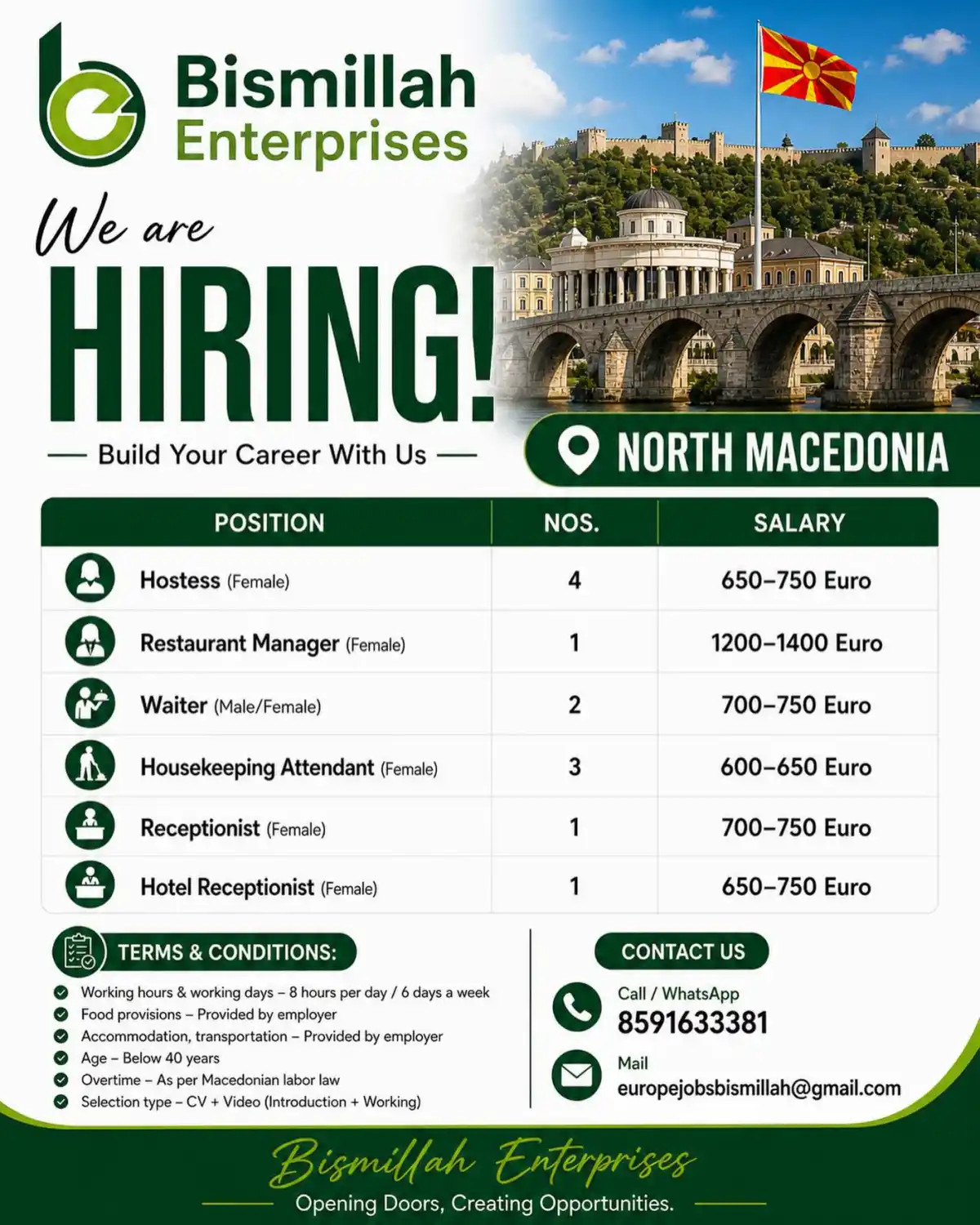 Now Hiring in North Macedonia