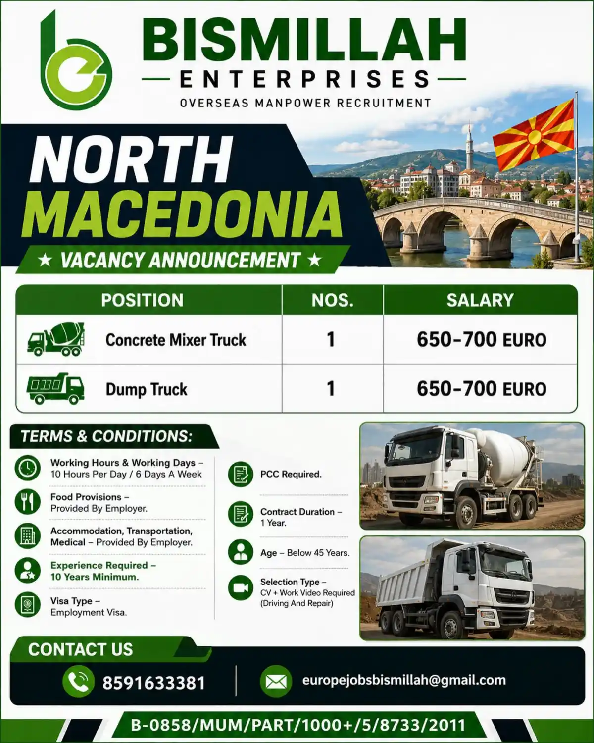 Truck Driver Jobs – North Macedonia