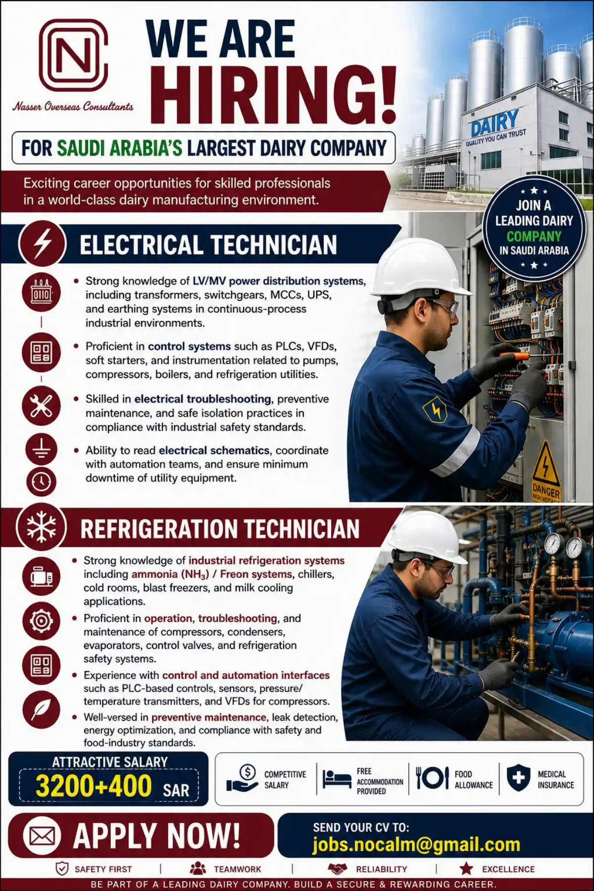 Technician Jobs Saudi Dairy