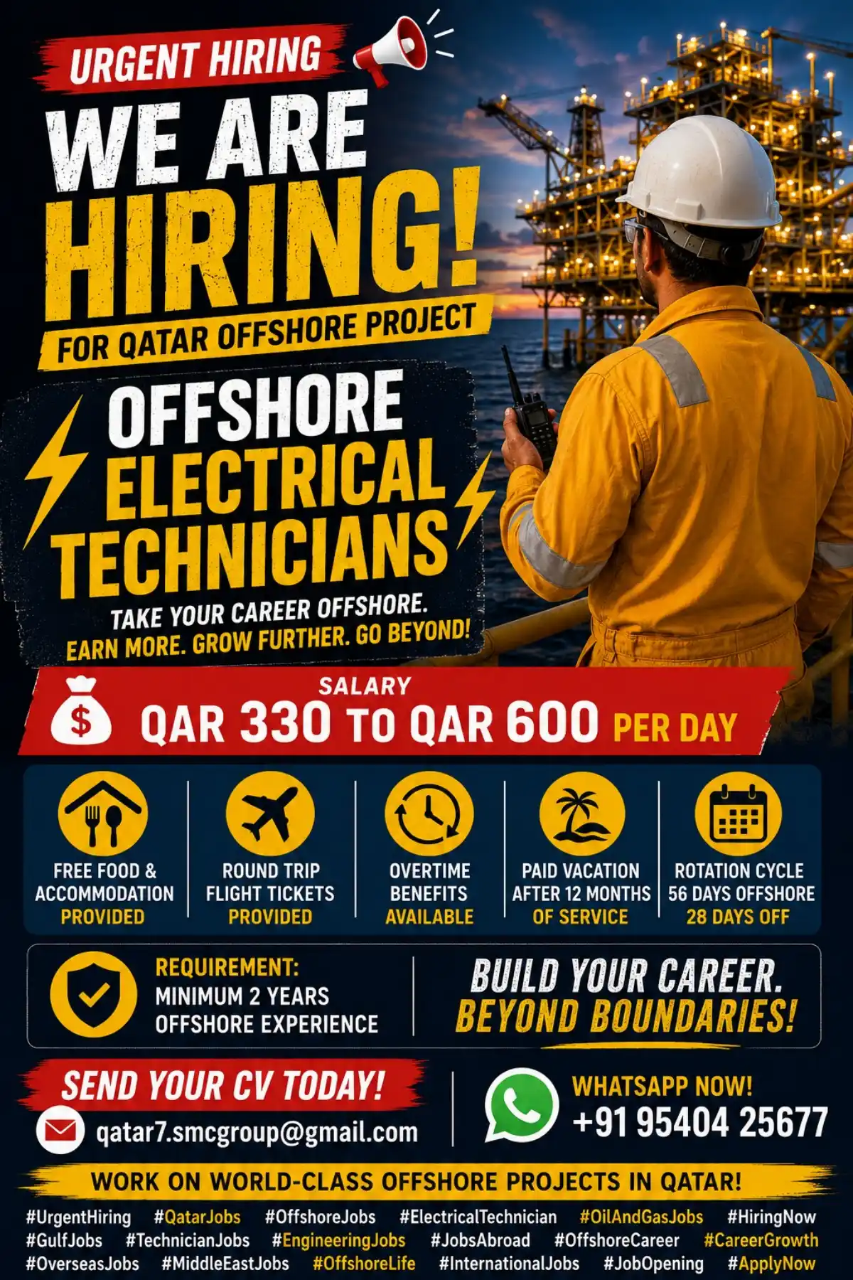 Offshore Electrical Technician – Qatar