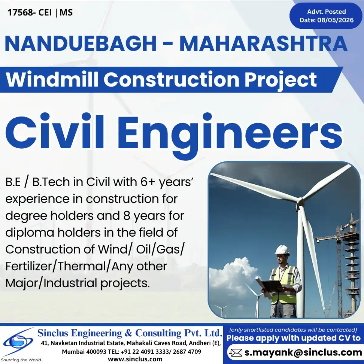 Civil Engineer – Windmill Project