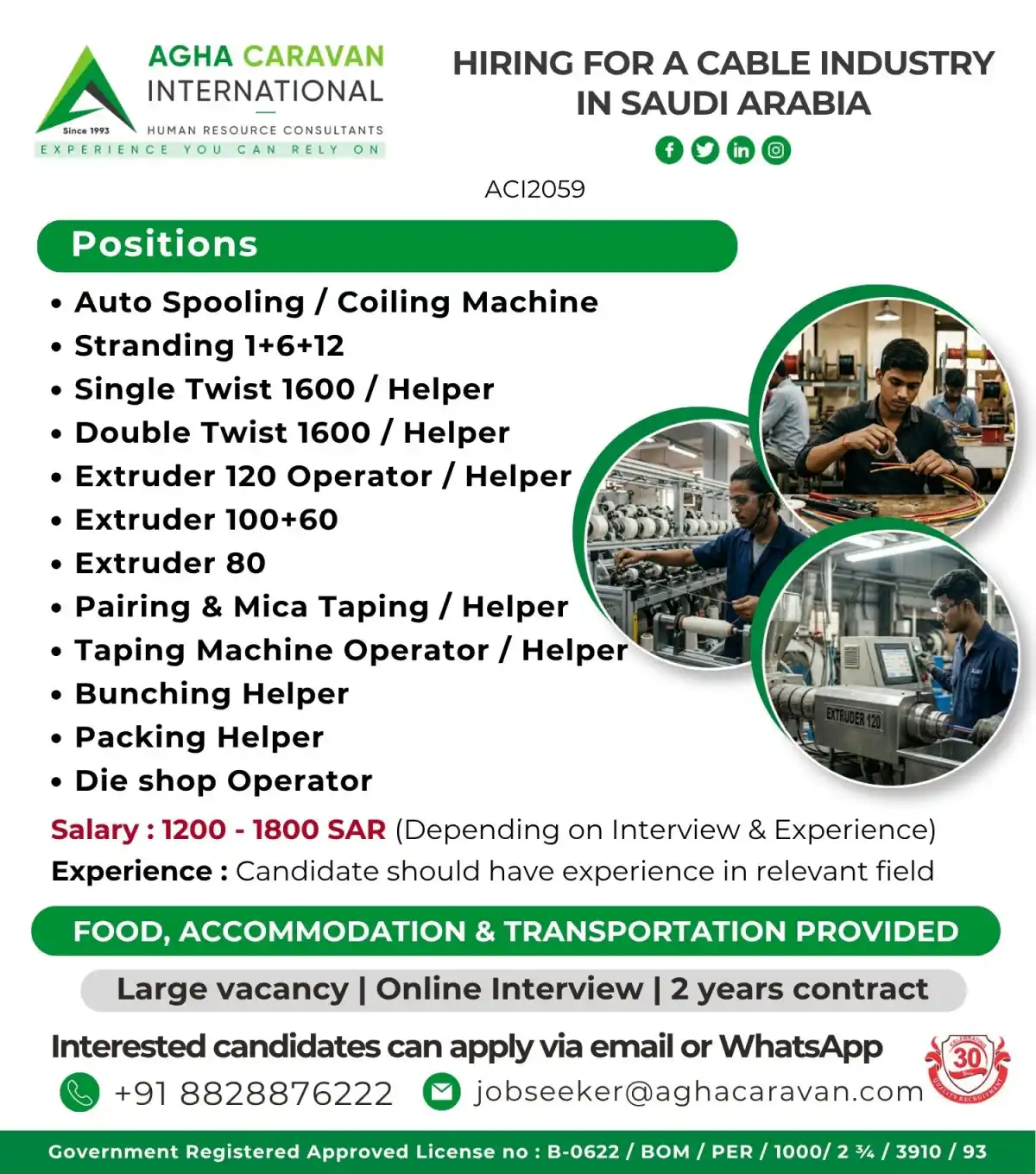 Cable Jobs Saudi Arabia