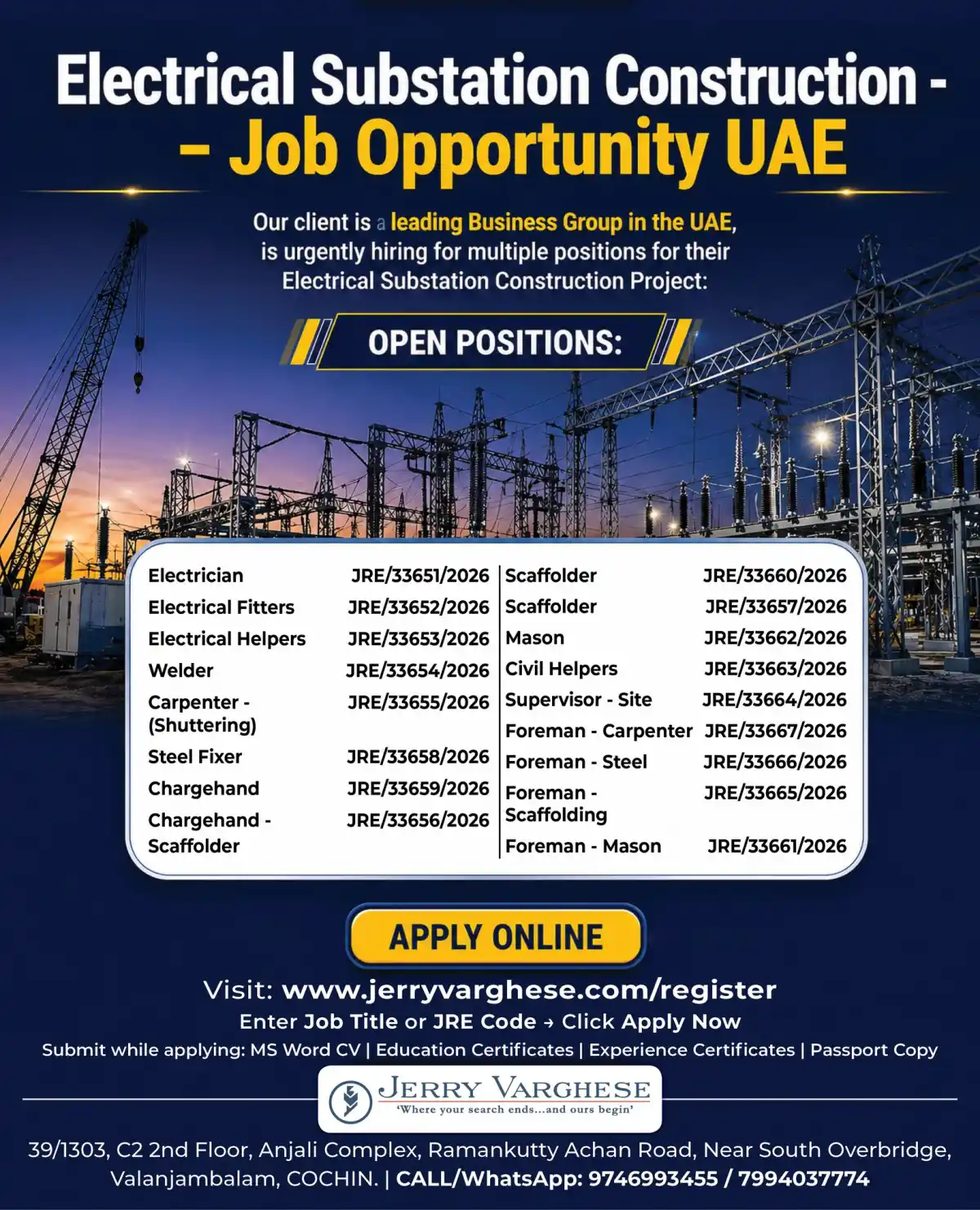 Electrical Substation Construction Jobs