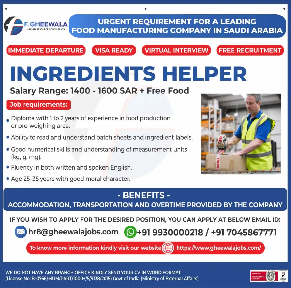 Ingredients Helper – Saudi Arabia