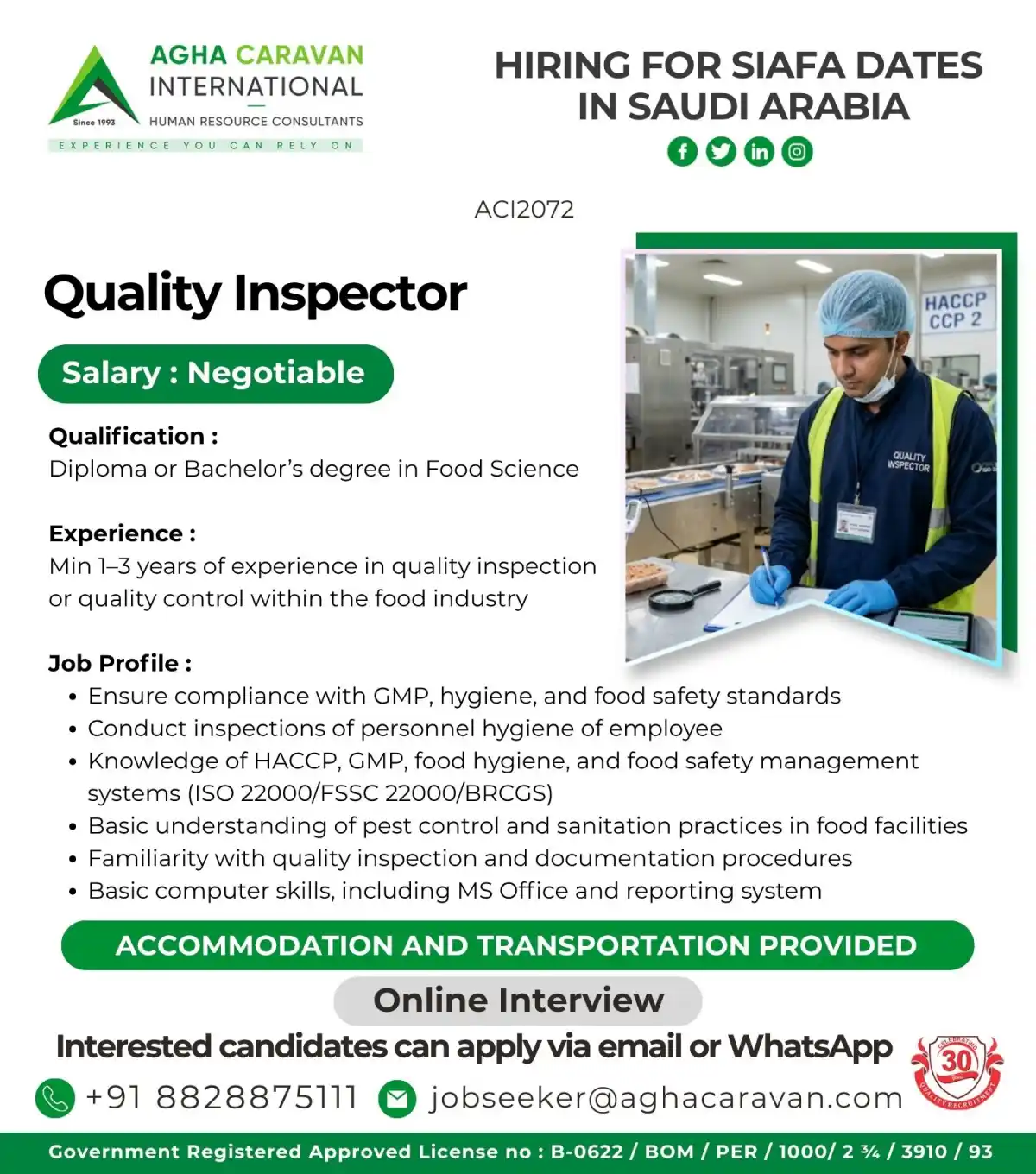 Quality Inspector – Saudi Arabia