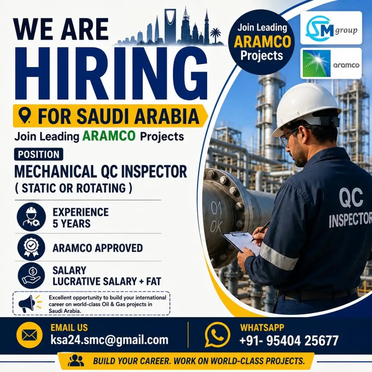 Mechanical QC Inspector – ARAMCO