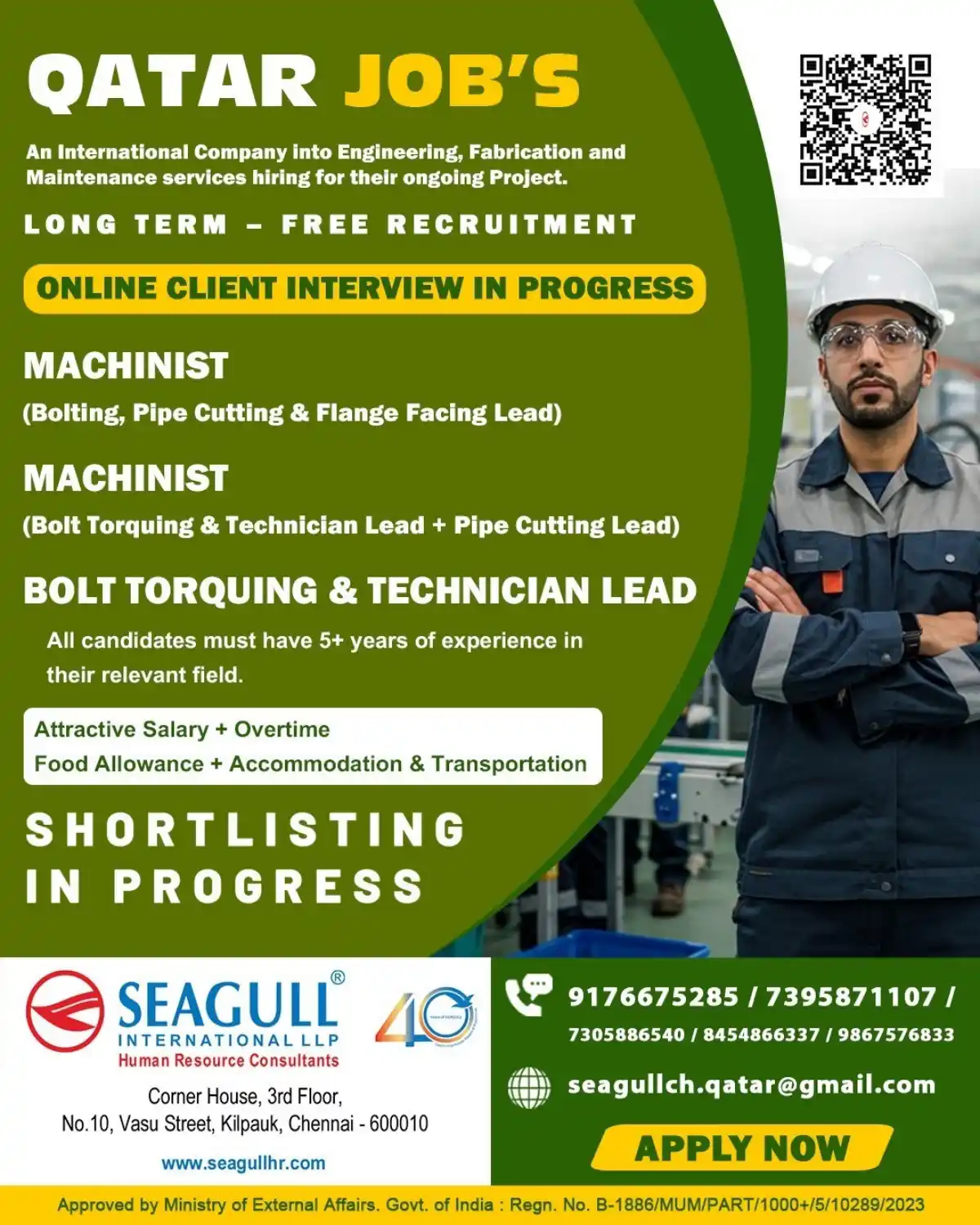 Machinist Jobs Qatar