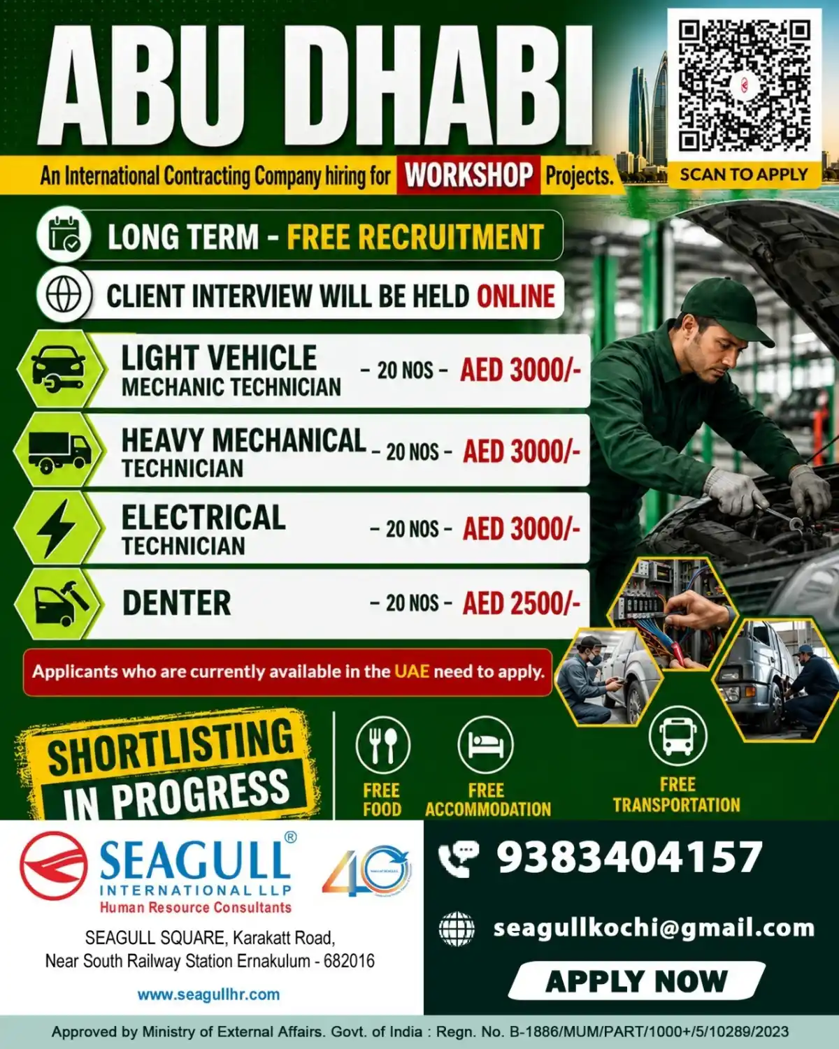 Workshop Jobs Abu Dhabi