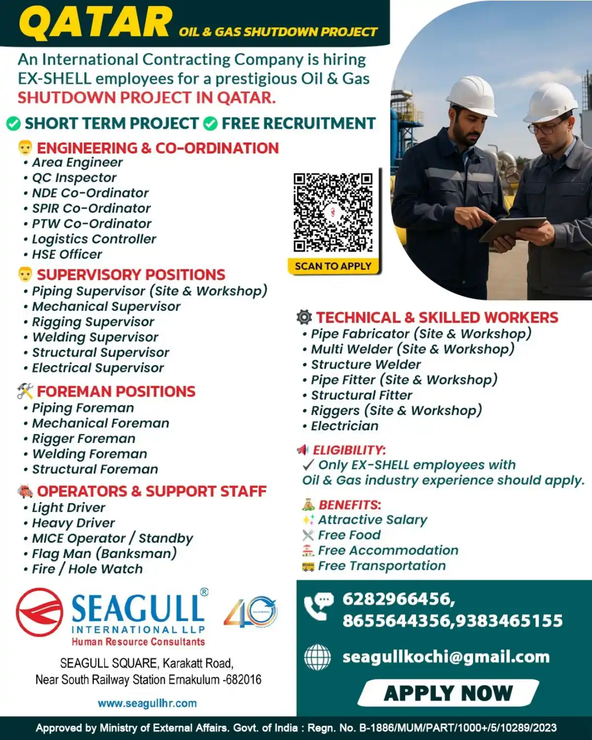 Qatar Oil & Gas Shutdown – EX-SHELL Hiring