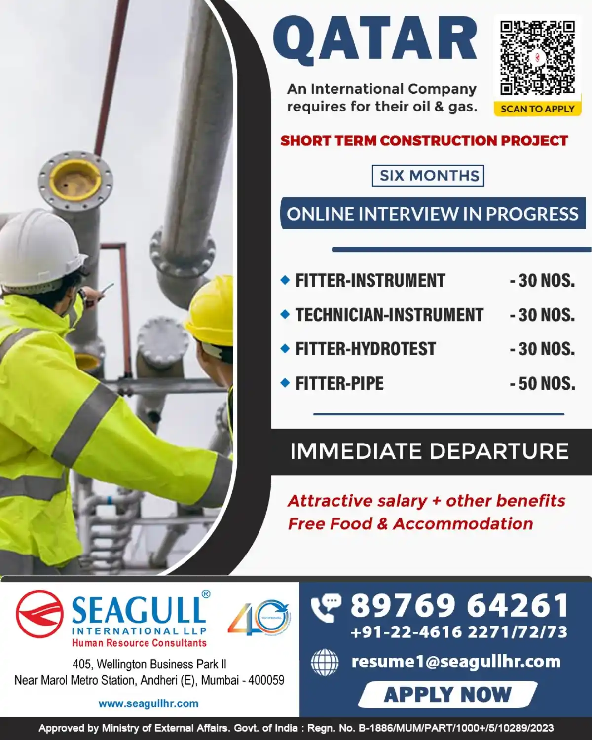 Qatar Oil & Gas Jobs – Fitter & Technician