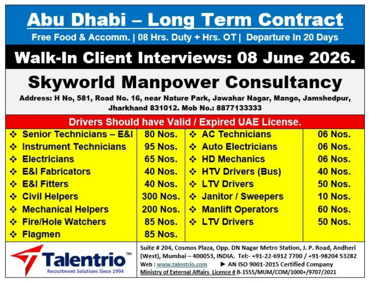 Abu Dhabi Contract Jobs 2026