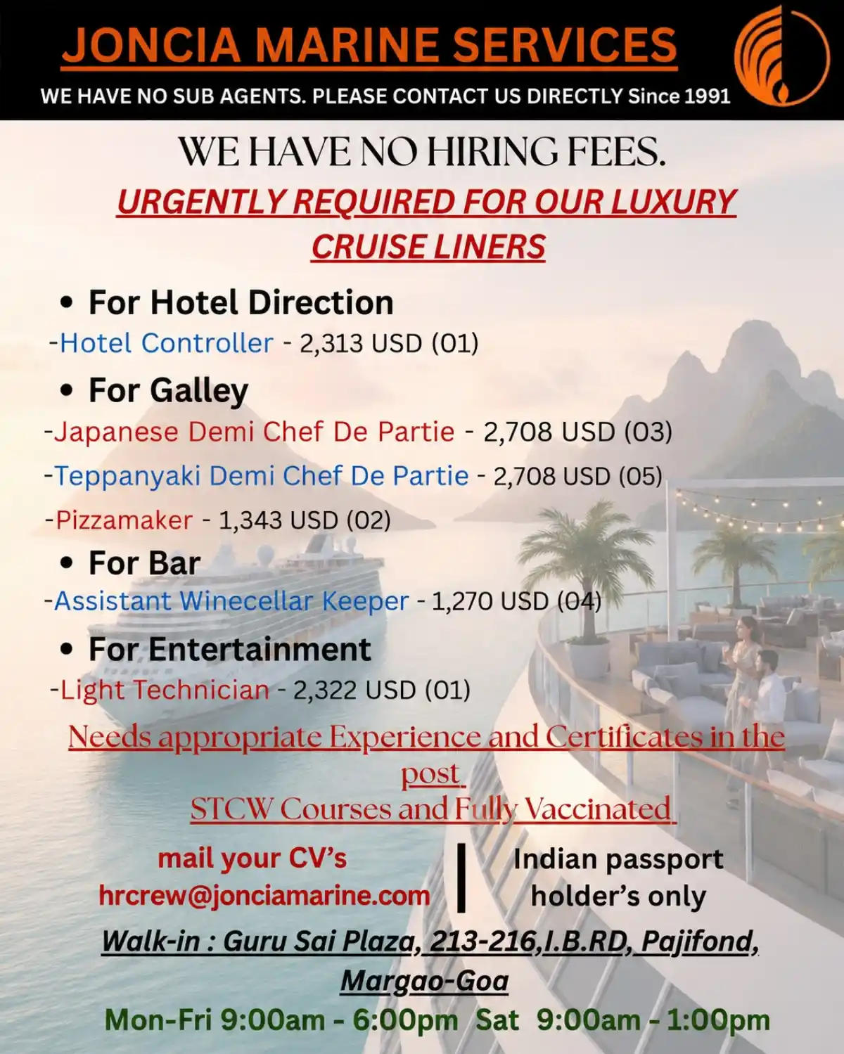 Luxury Cruise Liner Jobs – Apply Now