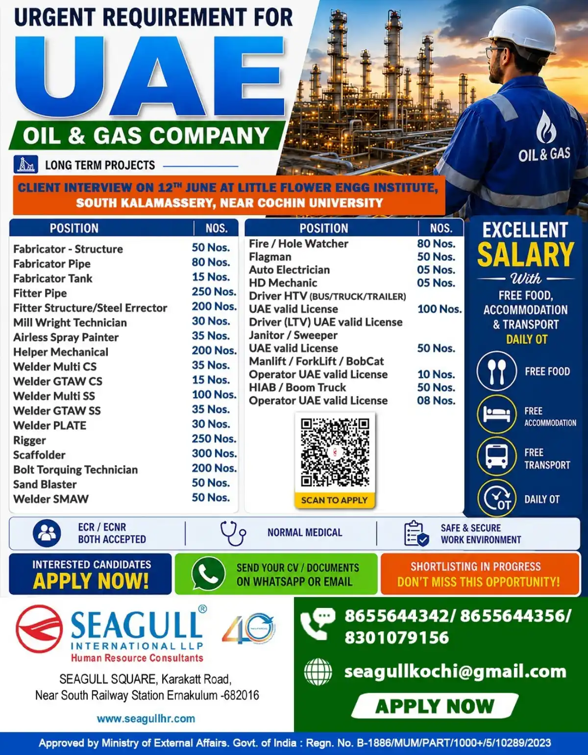 UAE Oil & Gas Jobs – Interview 12th June