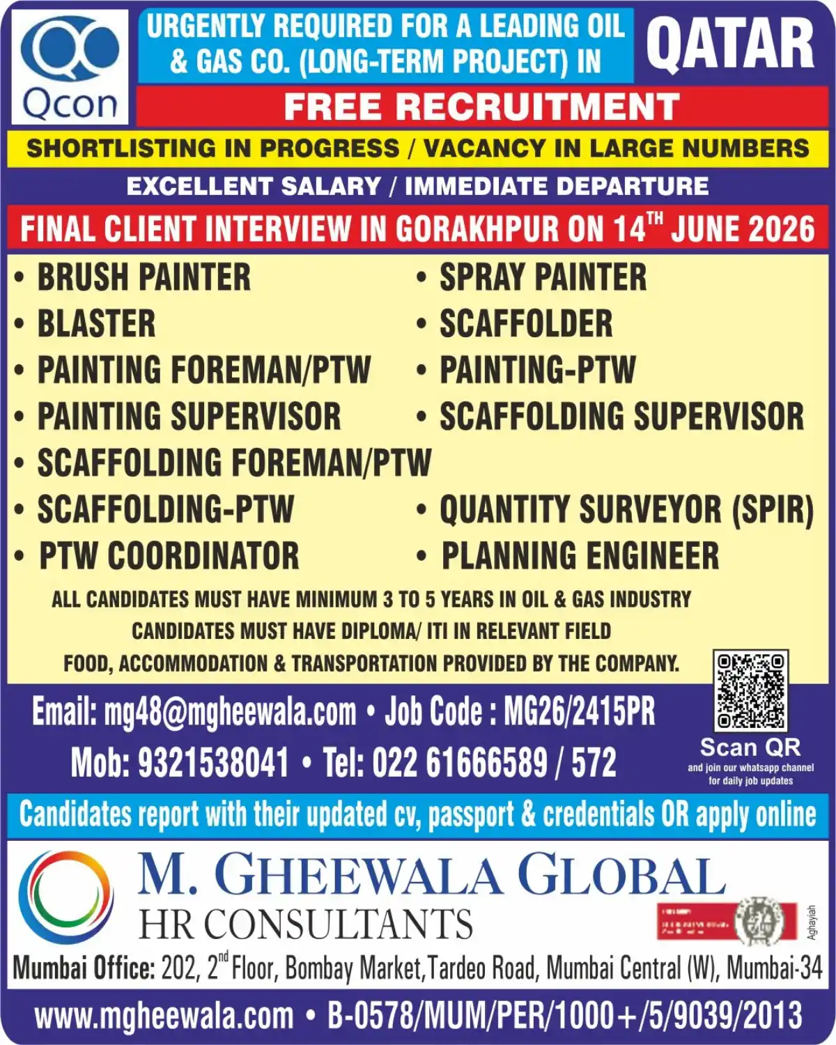 Qatar Oil & Gas Jobs 2026