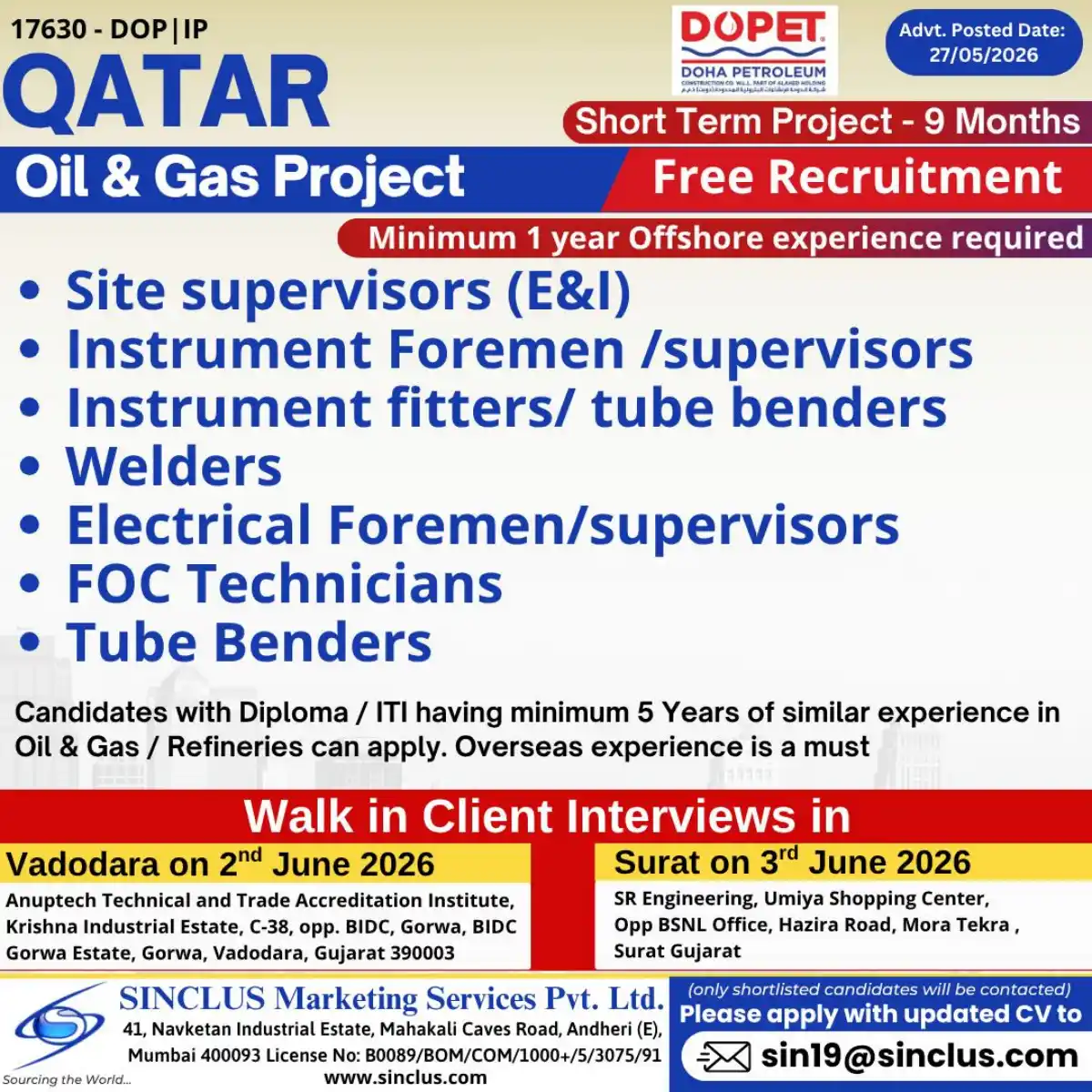 DOPET Qatar Oil and Gas Jobs 2026