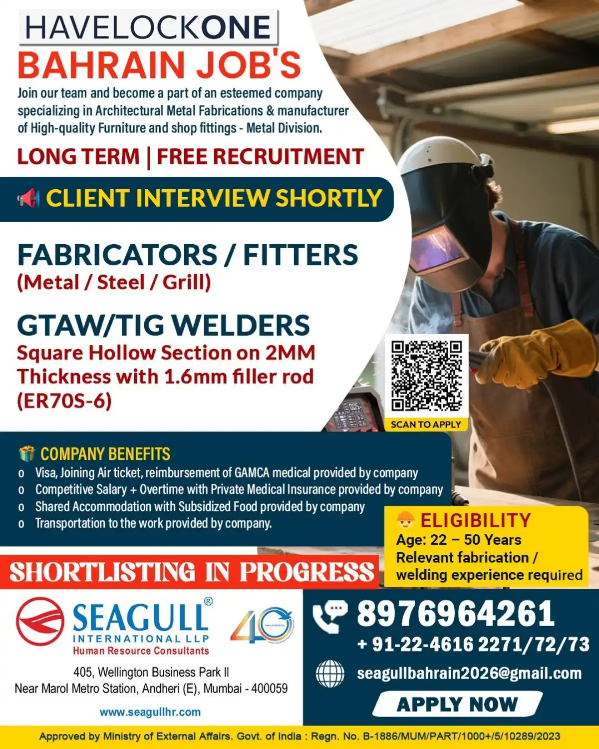 Metal Fabrication & Welding Jobs Bahrain