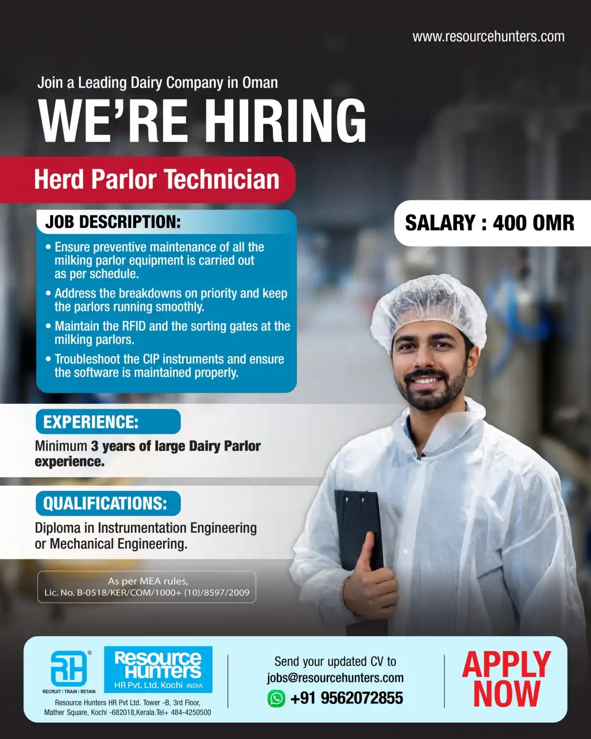 Herd Parlor Technician