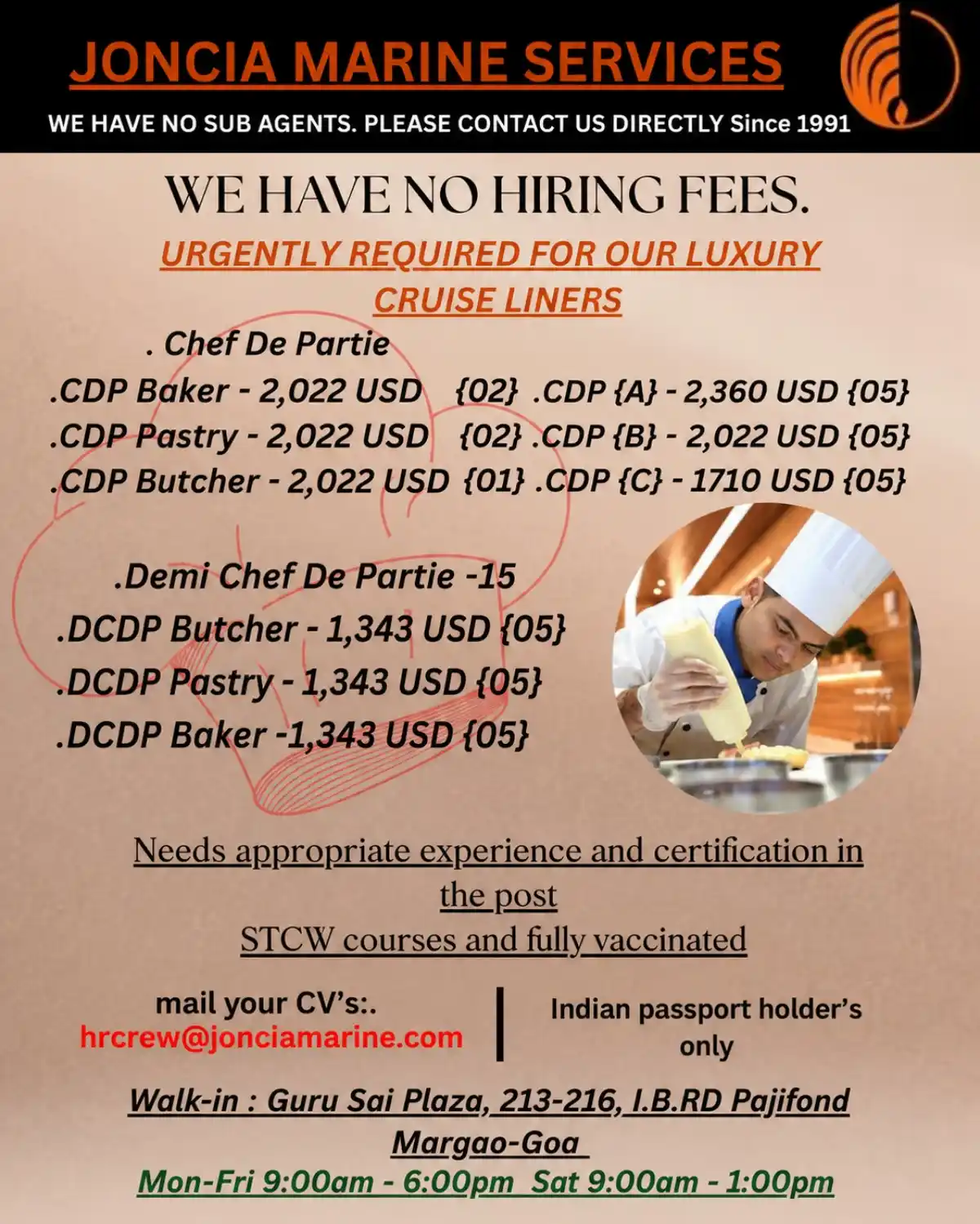 Cruise Chef Jobs