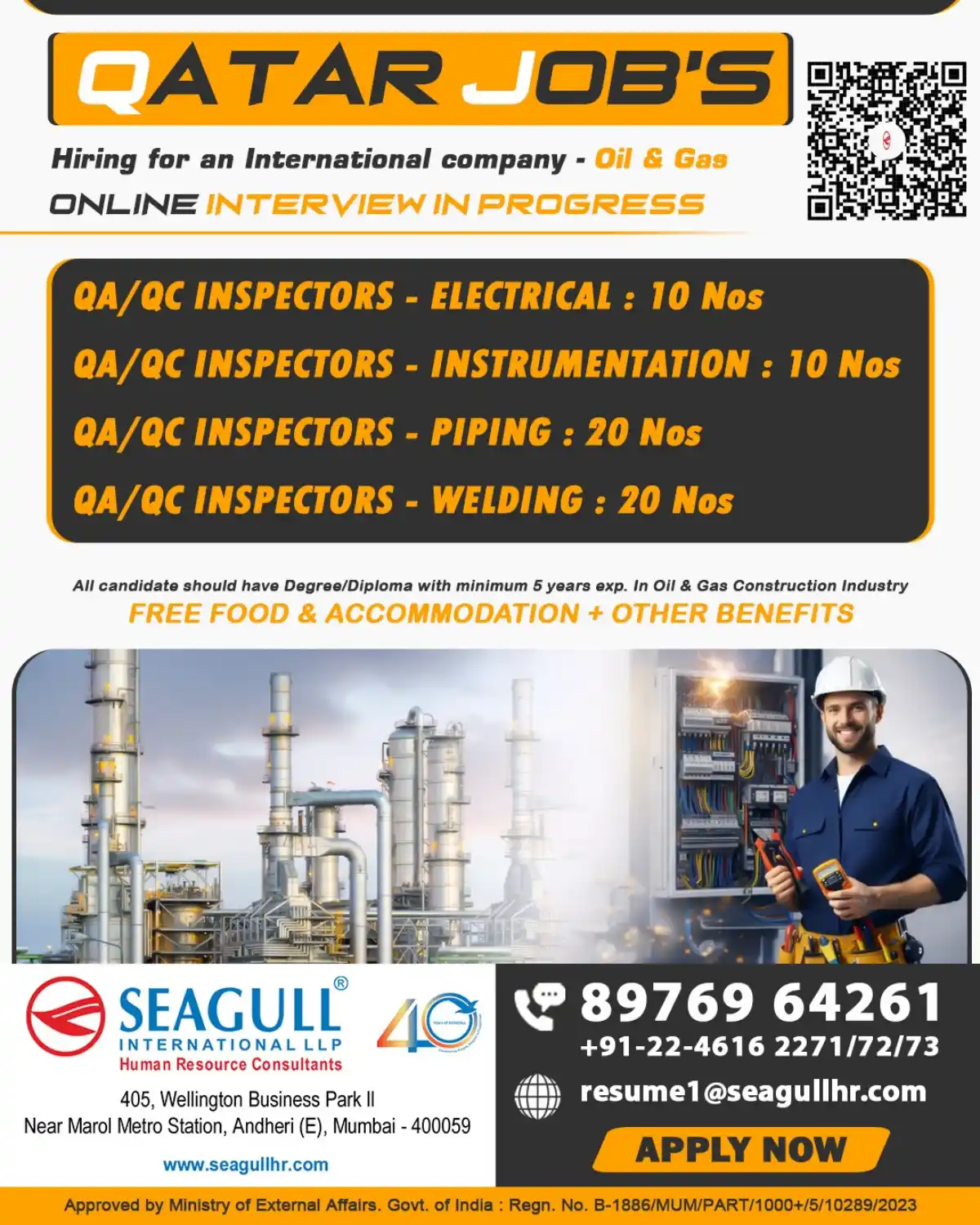 QA/QC Inspectors – Qatar