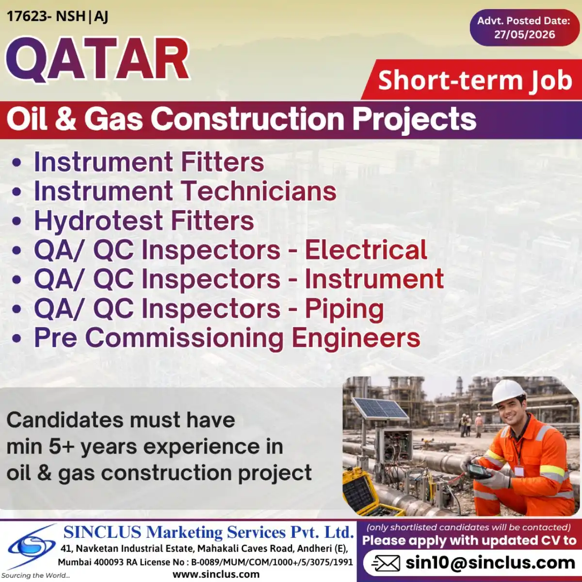 Oil & Gas Construction Jobs Qatar
