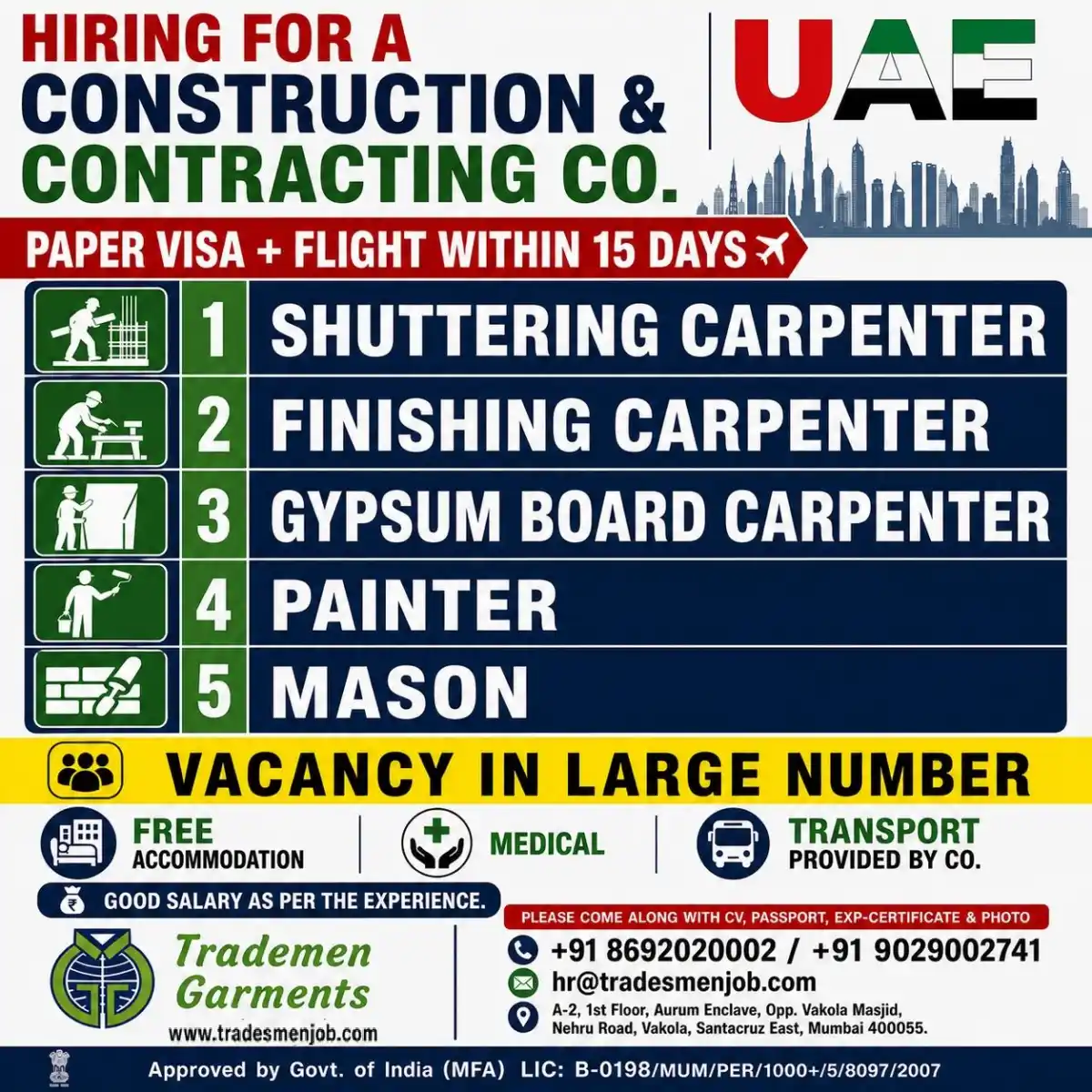 Construction Jobs UAE