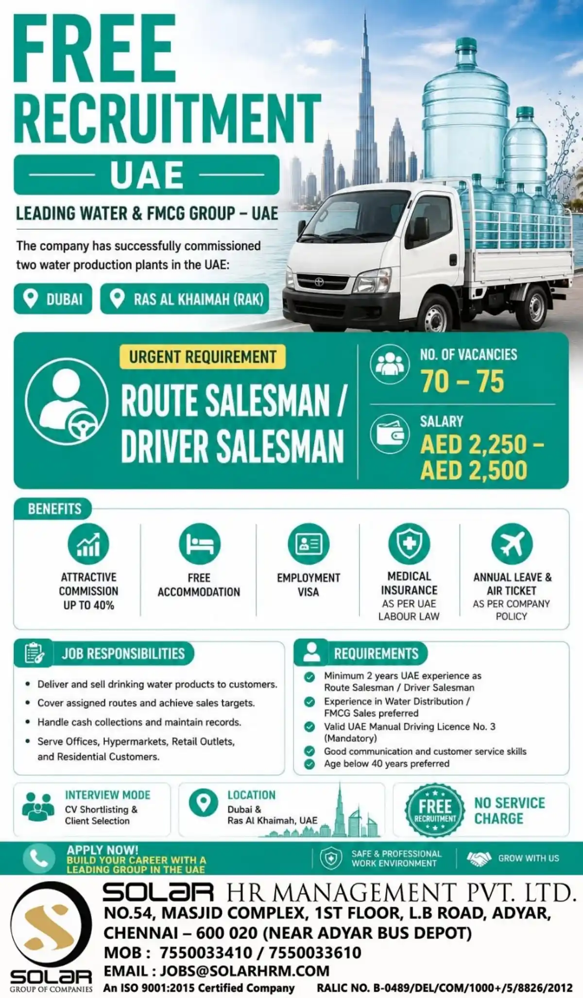 Route Salesman UAE